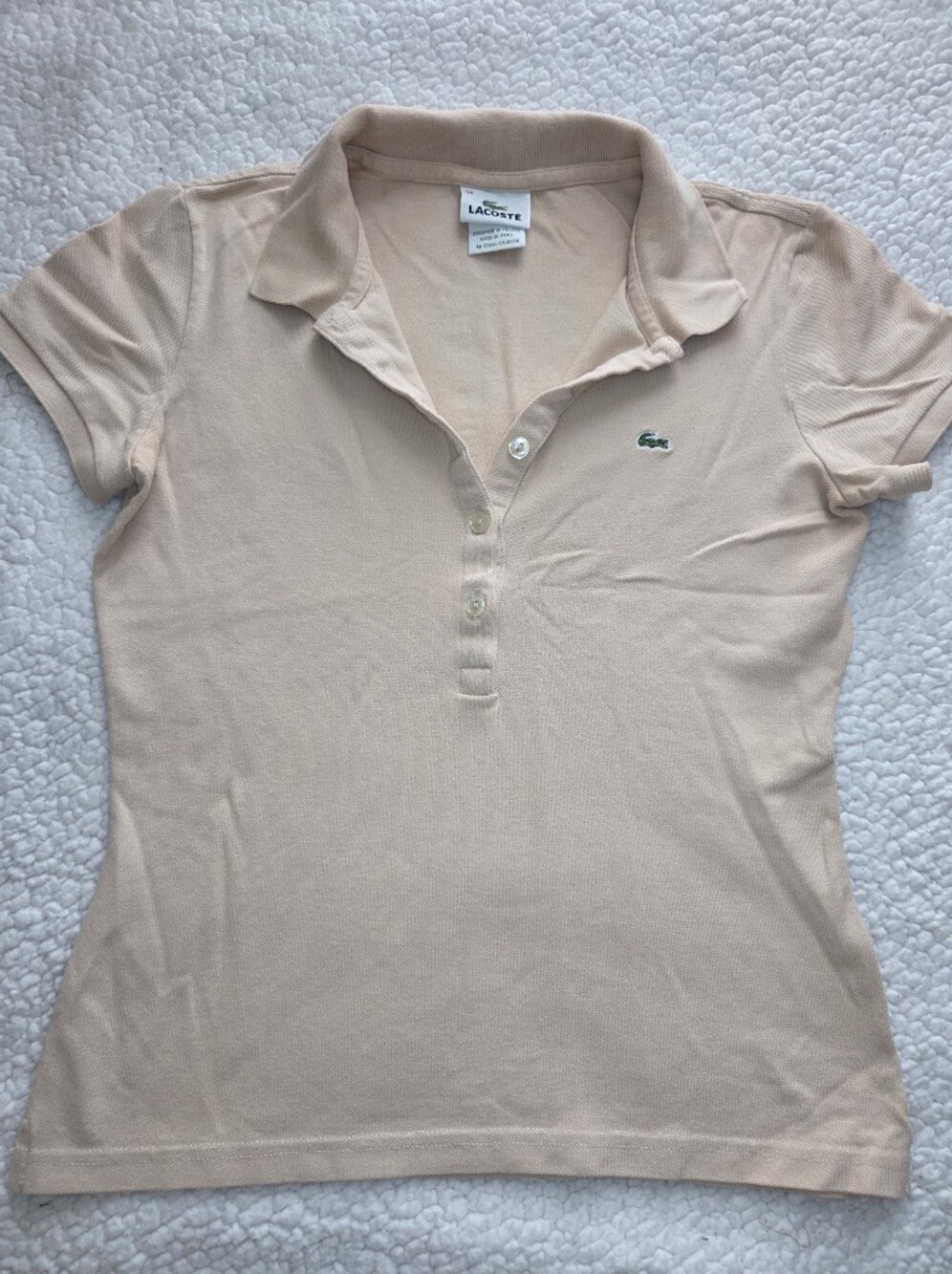Lacoste Women's Beige Polo Shirt 38